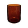 Candle glass dark brown glossy 260ml, h88 x d80 mm