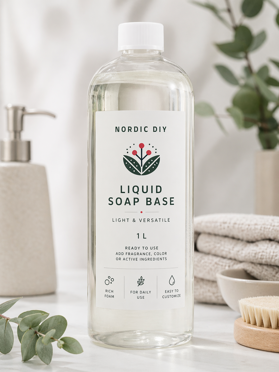 Water soap base 1 litre – Nordic DIY