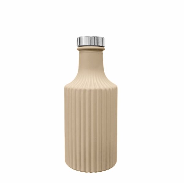150ml mājas smaržu pudelīte svītrainais kapučīno samts ar vāciņu sudraba sudraba krāsā