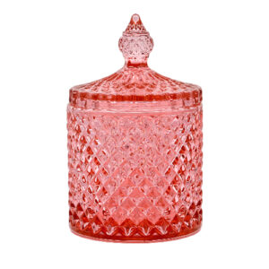 K10 001 Küünlaklaas roosa kuld kaanega 300ml