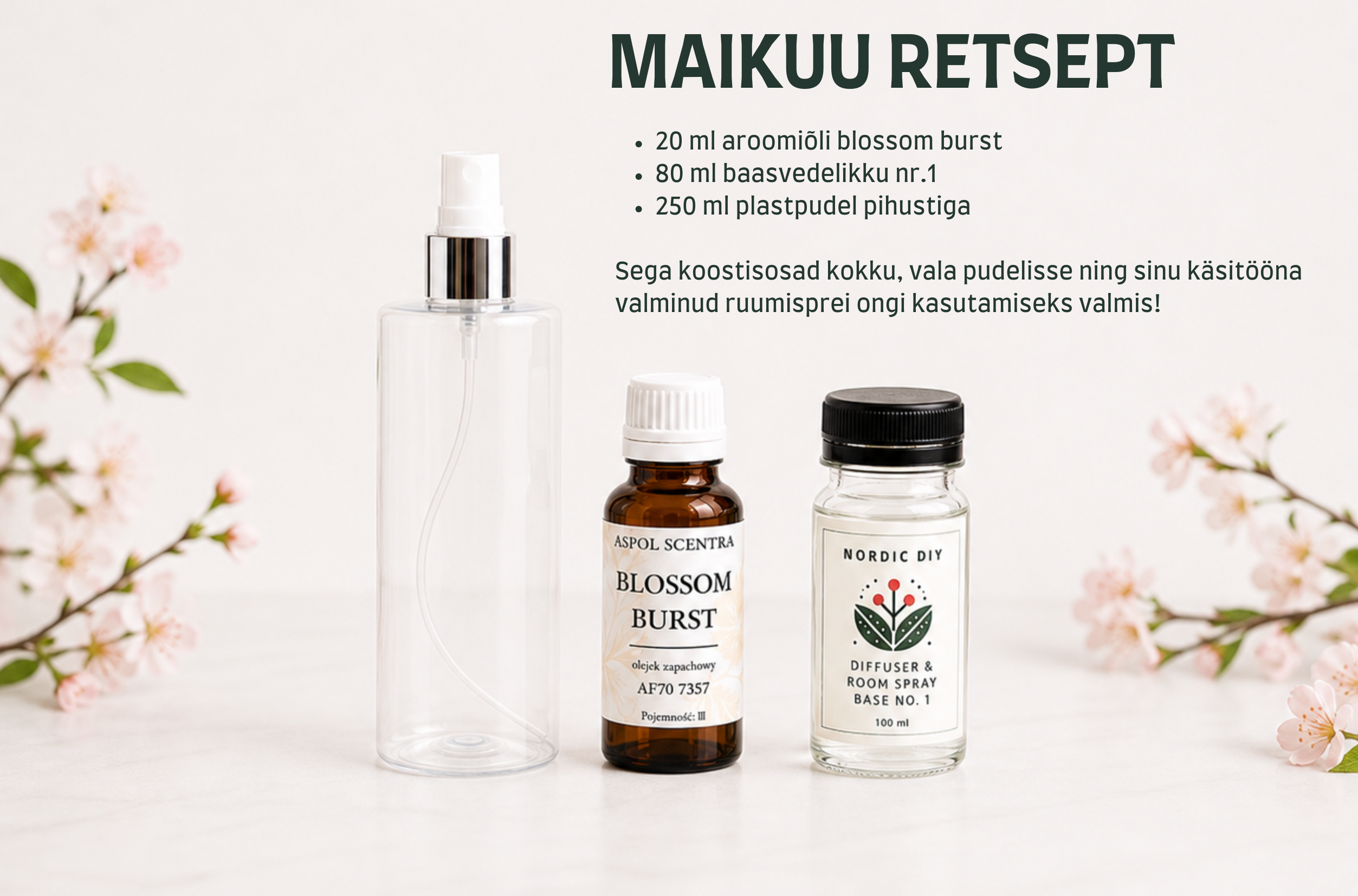Maikuu ruumisprei retsept Blossom burst