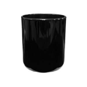 K10 022 Sveces stikla trauks, melns, spīdīgs, 260 ml
